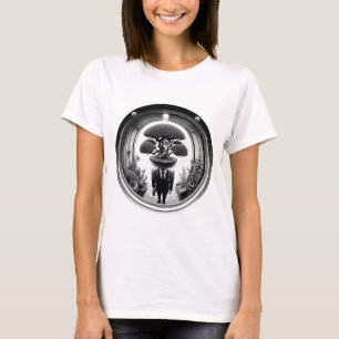Bonsai Mind: A Surreal Plant Fusion Fisheye T-Shirt