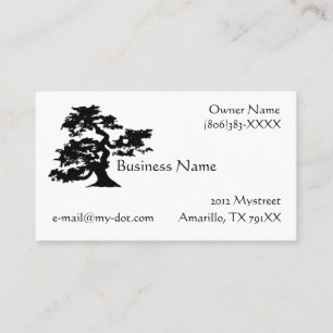 Bonsai Silhouette Business Card