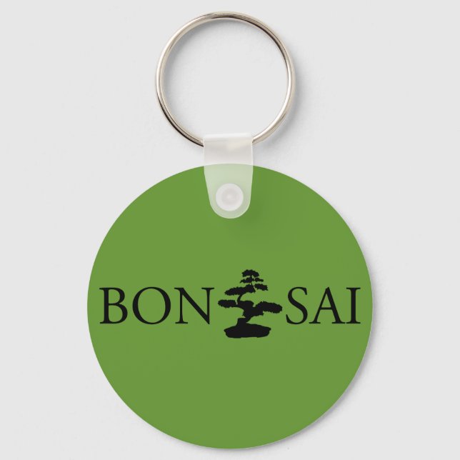 Bonsai Silhouette Key Ring (Front)
