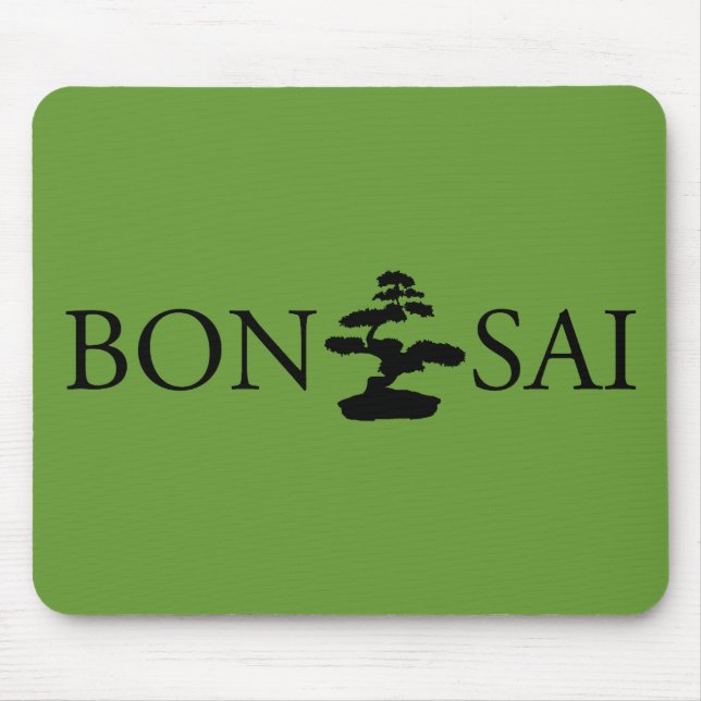 Bonsai Silhouette Mouse Mat (Front)
