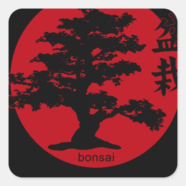 Bonsai Square Sticker (Front)