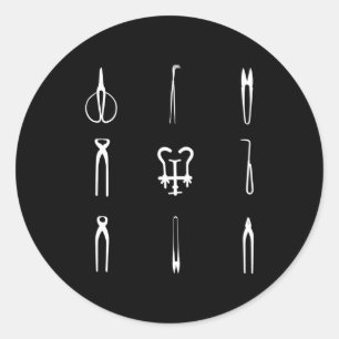 bonsai tools classic round sticker