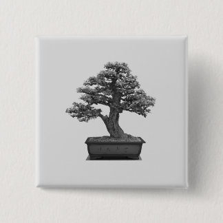 bonsai tree 15 cm square badge