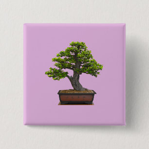 bonsai tree 15 cm square badge