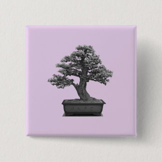 bonsai tree 15 cm square badge