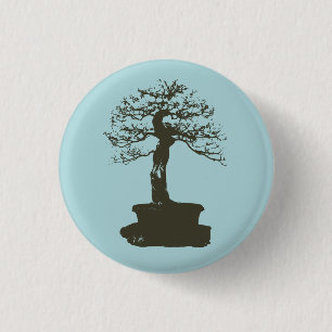 bonsai tree 3 cm round badge