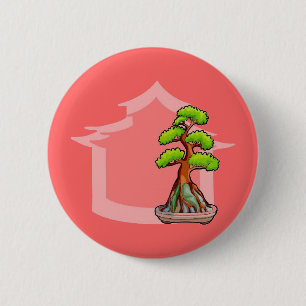 Bonsai Tree 6 Cm Round Badge