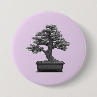 bonsai tree 7.5 cm round badge