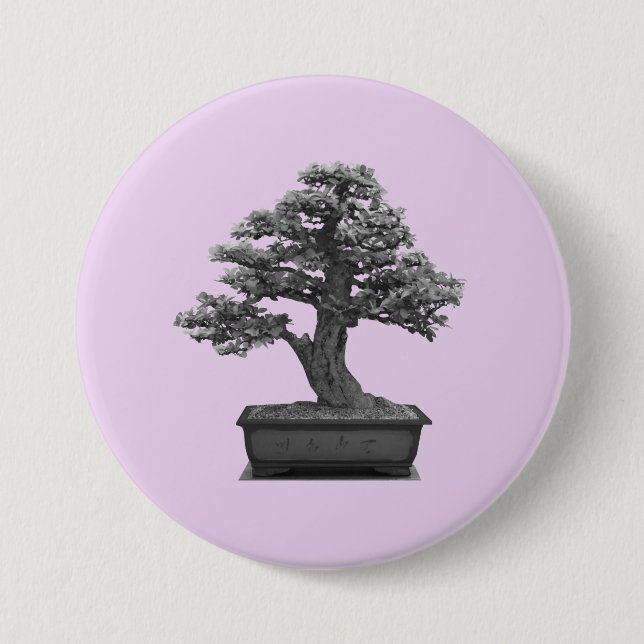 bonsai tree 7.5 cm round badge (Front)