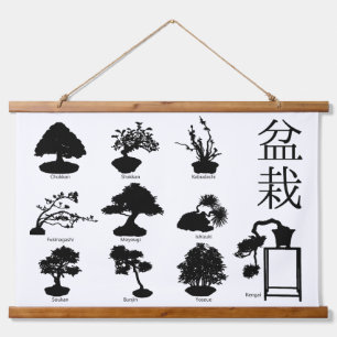 Bonsai Tree Basic Styles 10 Hanging Tapestry
