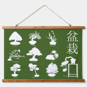 Bonsai Tree Basic Styles 10 Hanging Tapestry