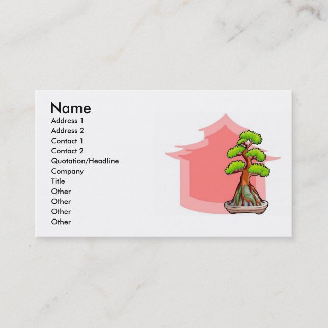 Bonsai Tree Business Card (Front)