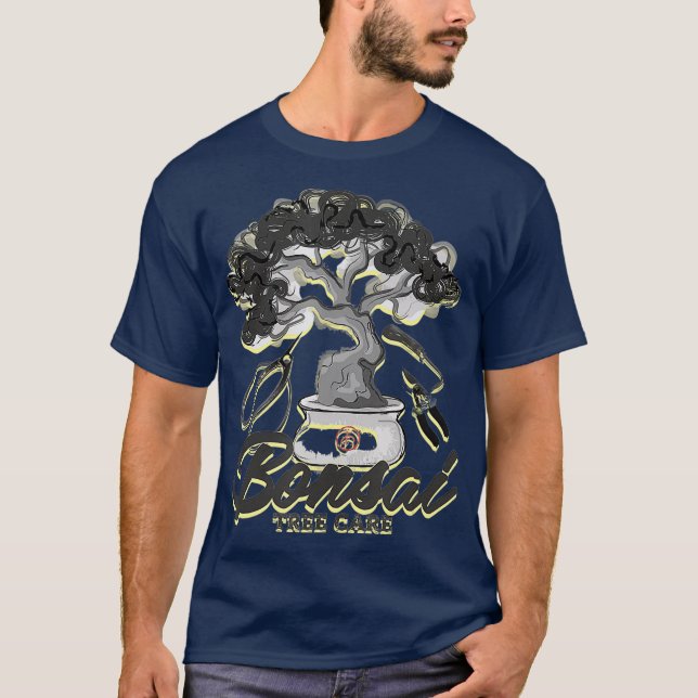 Bonsai Tree Care Japanese Tradition Yin Yang Zen T-Shirt (Front)