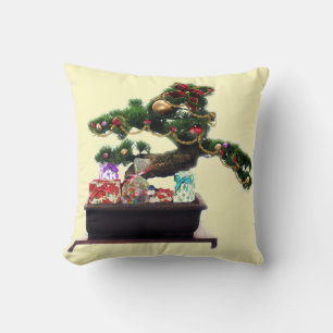 Bonsai Tree Christmas Cushion