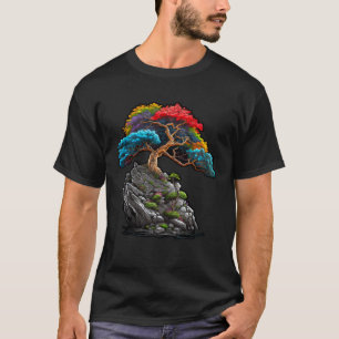 Bonsai Tree  Colorful Japanese Garden T-Shirt