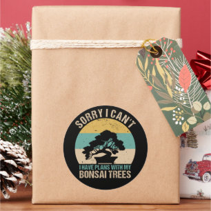 Bonsai Tree - Cool Indoor Plants Lover Gardening Classic Round Sticker