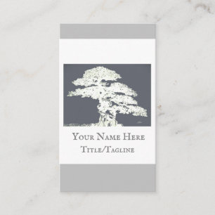 bonsai tree custom business card double sided