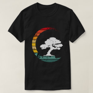 Bonsai Tree Enso Circle Vintage Zen Calligraphy T-Shirt
