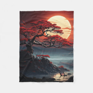 Bonsai Tree Fleece Blanket