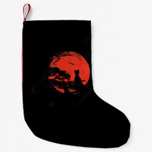 bonsai tree funny cat sun art , men women kids gif small christmas stocking