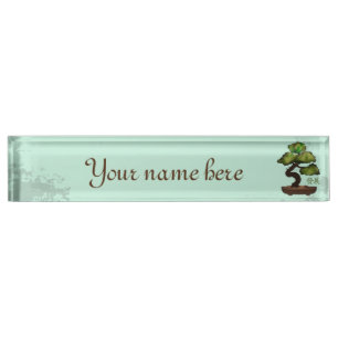 Bonsai tree "Growth" Nameplate