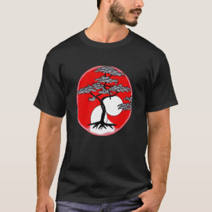 Bonsai Tree Japanese Calligraphy Art Garden Plant T-Shirt