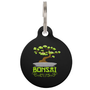 Bonsai Tree Japanese Kanji Pet Tag