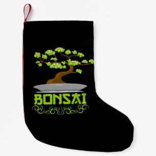 Bonsai Tree Japanese Kanji Small Christmas Stocking