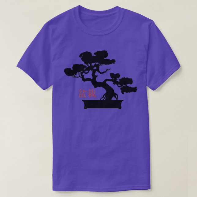 Bonsai Tree Japanese Minimalist Design Pocket Bons T-Shirt (Design Front)