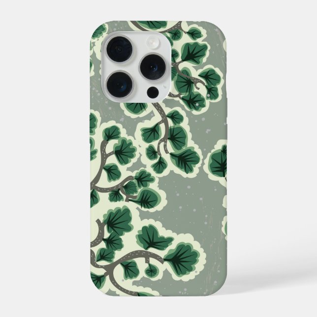 Bonsai Tree Pattern iPhone Case (Back)