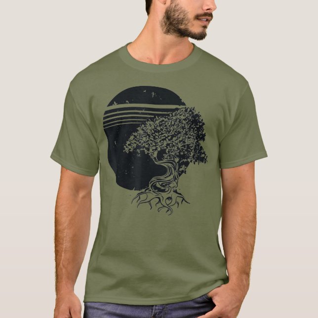 Bonsai Tree Peaceful Buddhist T-Shirt (Front)