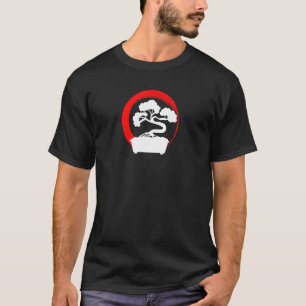 Bonsai Tree Retro Vintage Sunset Japanese Bonsai P T-Shirt