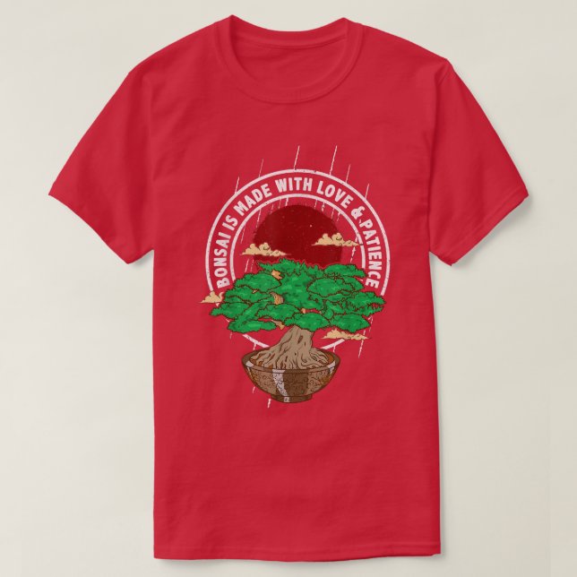 Bonsai Tree Saying Japanese Buddhist Art  T-Shirt (Design Front)