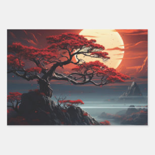 Bonsai Tree  Wrapping Paper Sheet