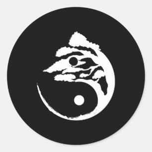 Bonsai Tree Yin-Yang Birthday Gift All Men & Wom Classic Round Sticker