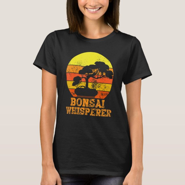 Bonsai Whisperer  Japanese Bonsai Tree T-Shirt (Front)