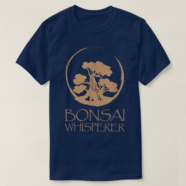 Bonsai Whisperer Meditation Yoga Japan Tree Garden T-Shirt (Design Front)