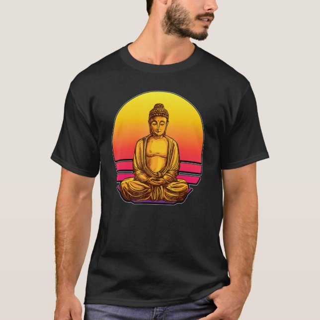 Bonsai.Zen Budda I.Let Go Meditation Yin Yang T-Shirt (Front)