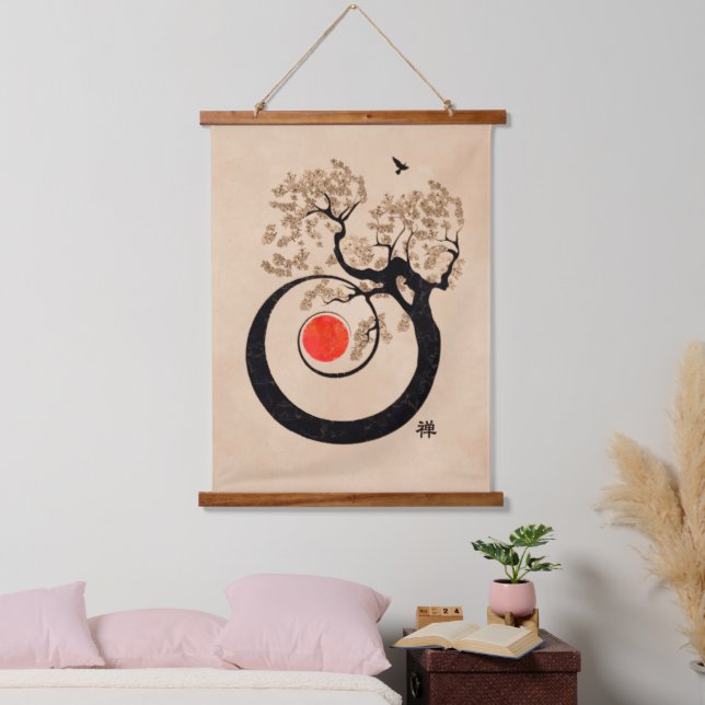 Bonsai Zen Spiral of life Hanging Tapestry (Bedroom)