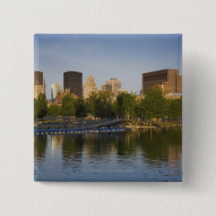 Bonsecours Basin In The Old Port Of Old Montreal 15 Cm Square Badge