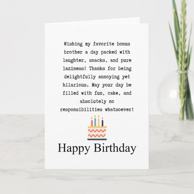 Bonus brother birthday card (Front)