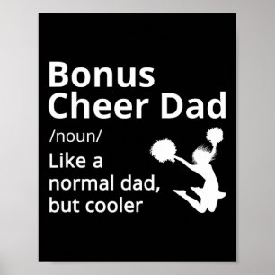 Bonus Cheer Dad Definition Cheerleader Poster