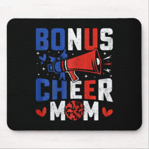 Bonus Cheer Mum - Cheerleading Mum Usa Flag Cheerl Mouse Mat