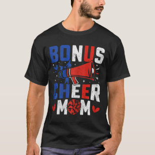 Bonus Cheer Mum - Cheerleading Mum Usa Flag Cheerl T-Shirt
