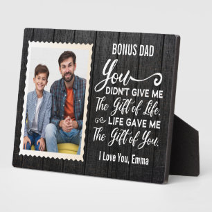 Bonus Dad Appreciation Gift Custom Name & photo Plaque