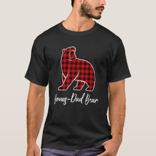 Bonus Dad Bear Christmas Pajama Red Plaid Buffalo  T-Shirt