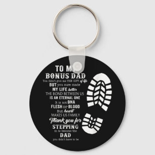 Bonus Dad Fathers Day Gift from Stepdad for Daught Key Ring