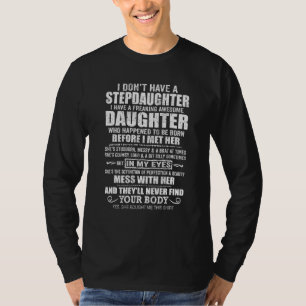 Bonus Dad Fathers Day Step Dad From Wife Son Daugh T-Shirt