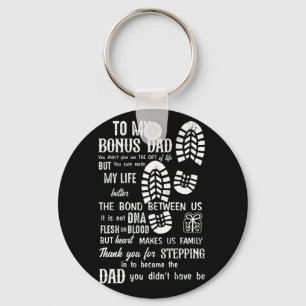 Bonus Dad Fathers Day Stepdad for Daughter Son Key Ring