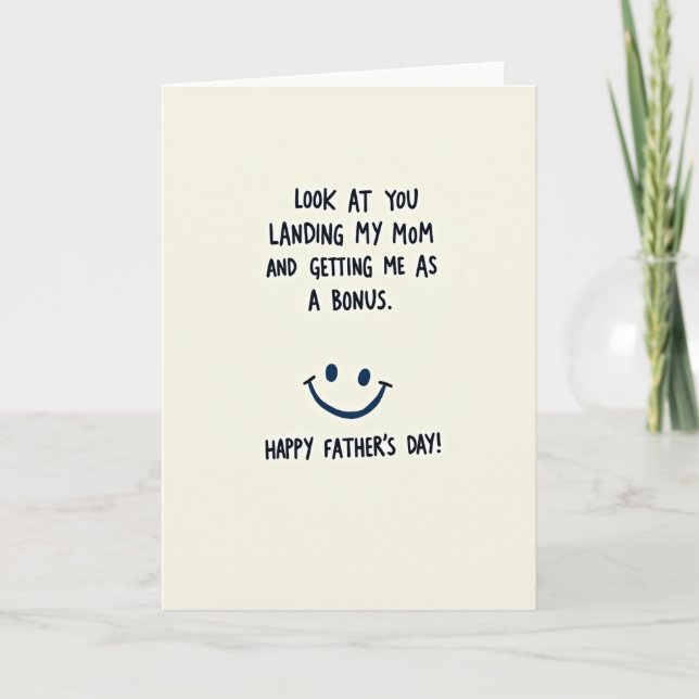 Bonus Dad Funny Art Card (Front)